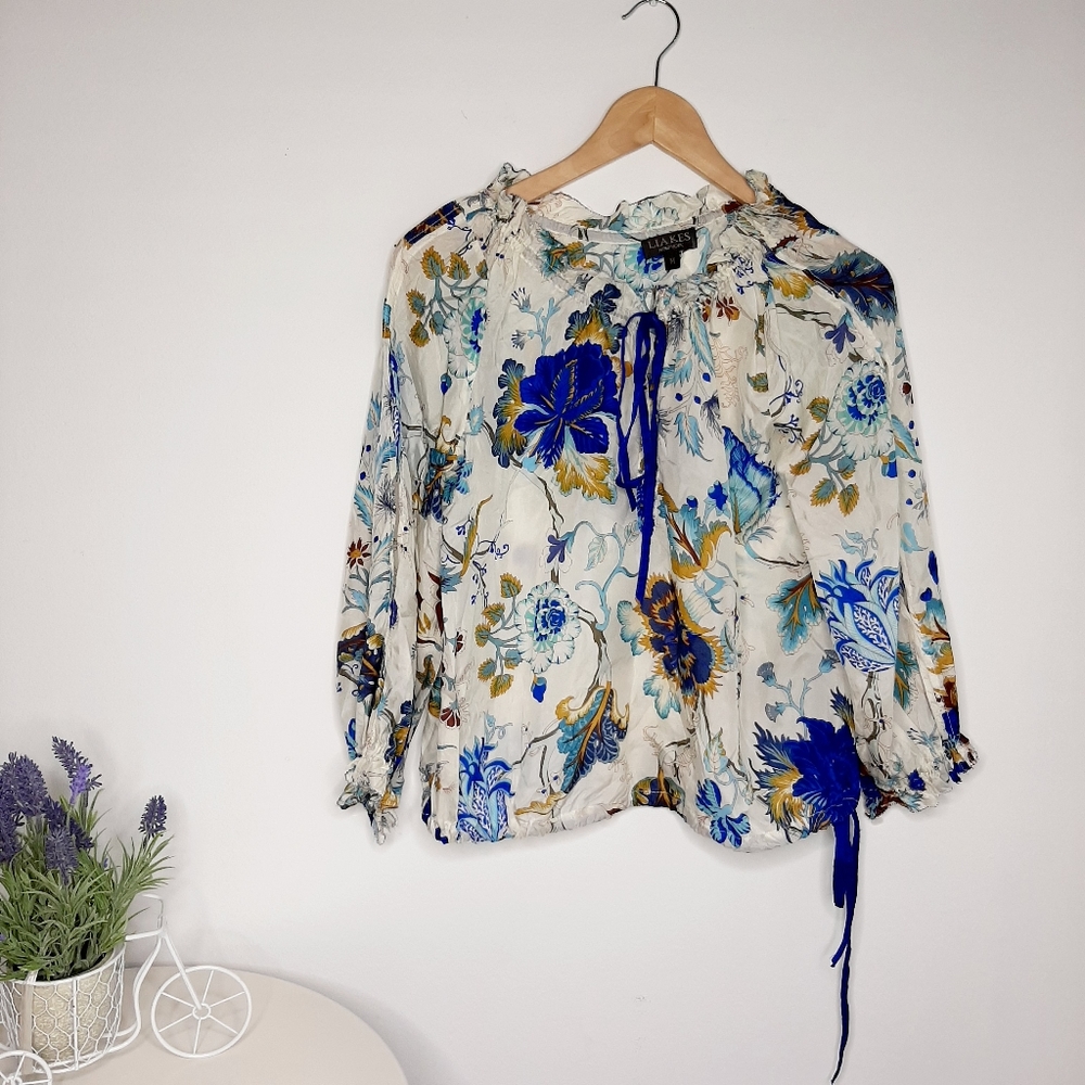 Lia Kes Silk Blouse size M